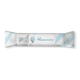 Adesivi barrette cioccolato personalizzate compleanno tema elefantino celeste Modello codice: PB 46 H